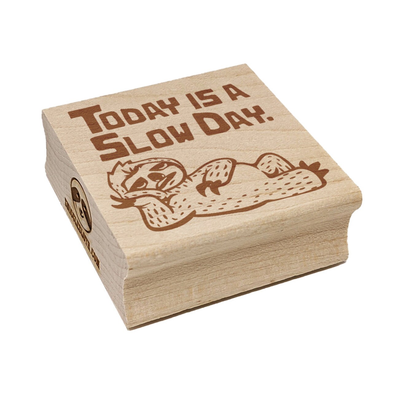 Today is a Slow Day Sloth Square Rubber Stamp for Stamping Crafting